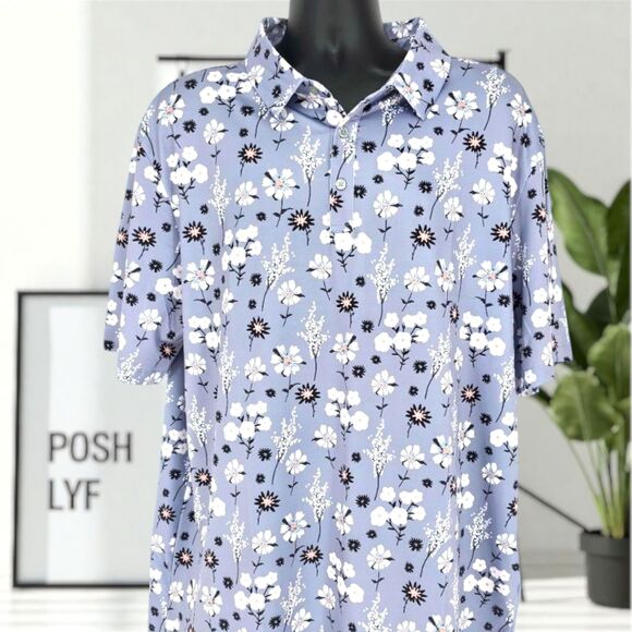 Yatta Golf Men's Polo Shirt XXL NWOT Floral Short Sleeve - Picture 1 of 5
